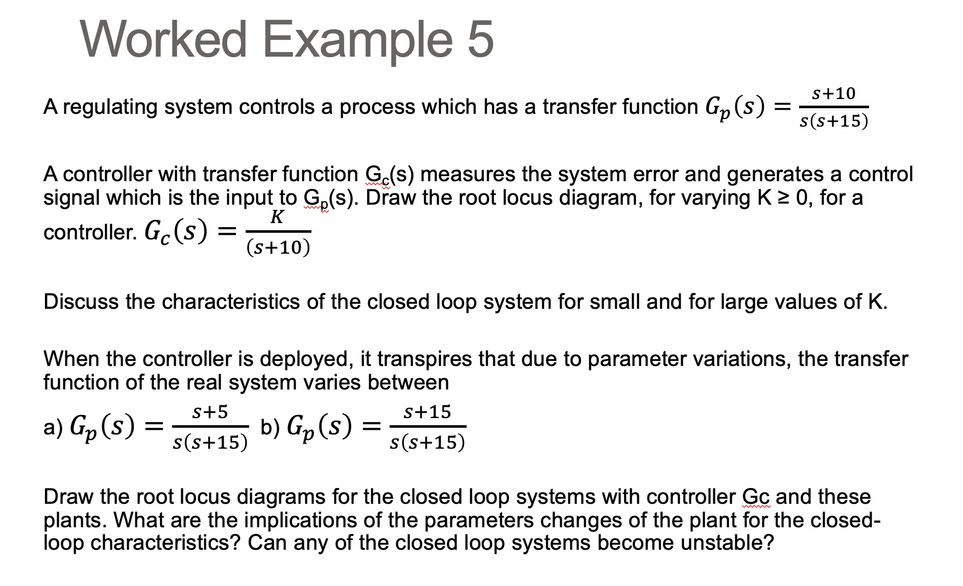 Worked Example 5 question